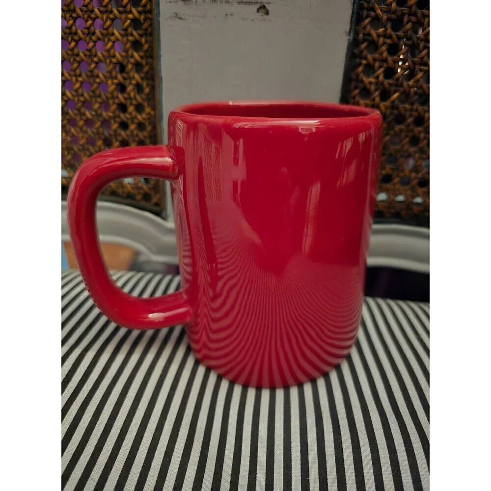 Rae Dunn Artisan Apple Cider Red Coffee Mug Farmhouse Fall